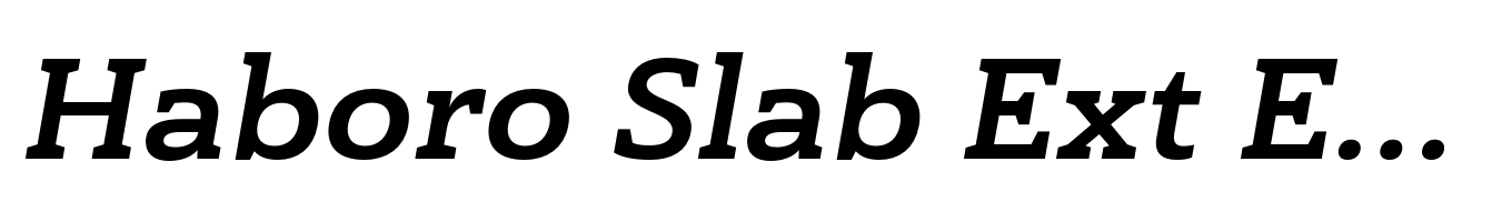 Haboro Slab Ext Ex Bold Italic